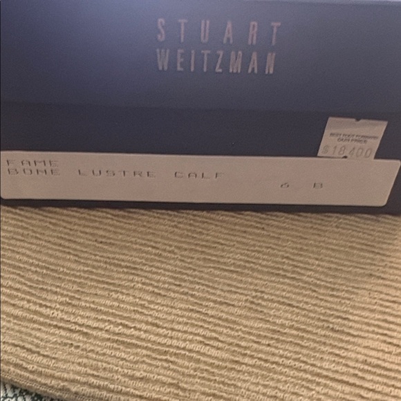 Stuart Weitzman Iridescent Oyster Sparkle Heel Cream Pumps - Picture 7 of 7